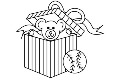 Coloriage Cadeau 05 – 10doigts.fr