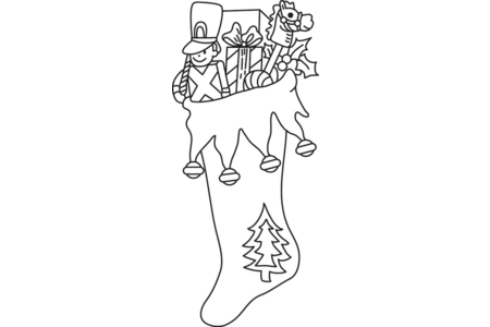 Coloriage Chaussette 01 – 10doigts.fr