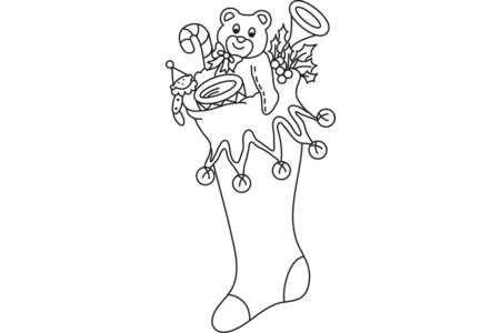 Coloriage Chaussette 02 – 10doigts.fr