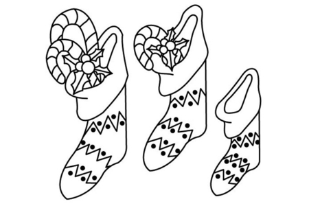 Coloriage Chaussette 03 – 10doigts.fr