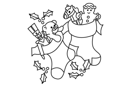 Coloriage Chaussette 04 – 10doigts.fr