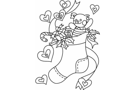 Coloriage Chaussette 05 – 10doigts.fr