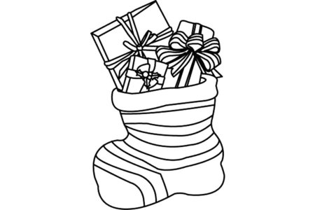 Coloriage Chaussette 07 – 10doigts.fr