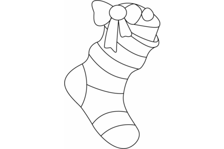 Coloriage Chaussette 09 – 10doigts.fr