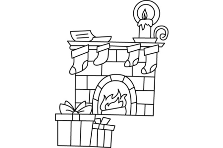 Coloriage Cheminée 01 – 10doigts.fr