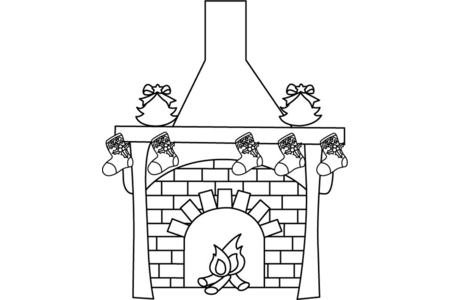 Coloriage Cheminée 02 – 10doigts.fr