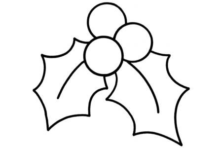 Coloriage Houx 07 – 10doigts.fr