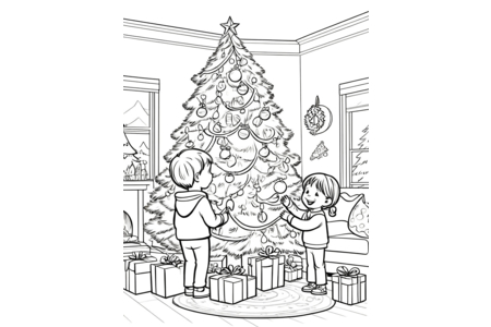 Coloriage Noel 52 – 10doigts.fr