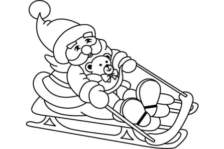 Coloriage Père Noël 03 – 10doigts.fr