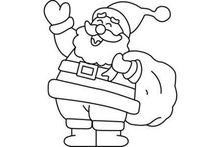 Coloriage Père Noël 04 – 10doigts.fr
