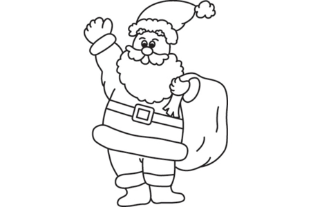 Coloriage Père Noël 07 – 10doigts.fr