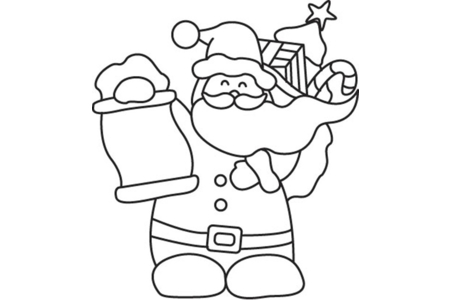 Coloriage Père Noël 12 – 10doigts.fr
