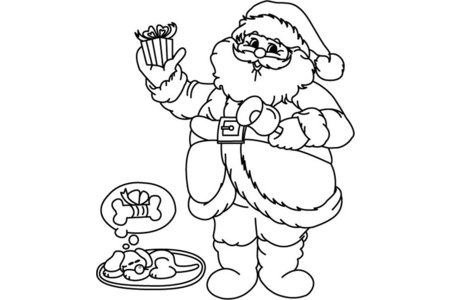 Coloriage Père Noël 13 – 10doigts.fr