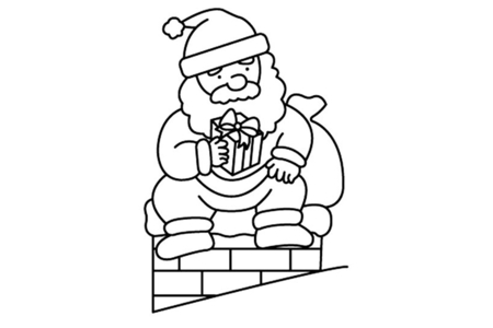 Coloriage Père Noël 14 – 10doigts.fr