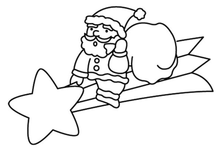 Coloriage Père Noël 15 – 10doigts.fr