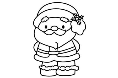 Coloriage Père Noël 16 – 10doigts.fr