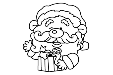 Coloriage Père Noël 17 – 10doigts.fr