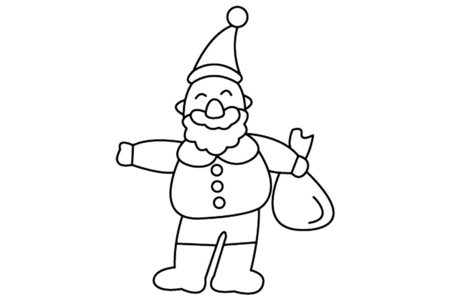 Coloriage Père Noël 19 – 10doigts.fr