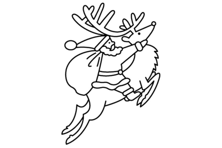 Coloriage Père Noël 20 – 10doigts.fr