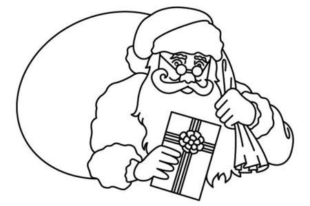 Coloriage Père Noël 22 – 10doigts.fr