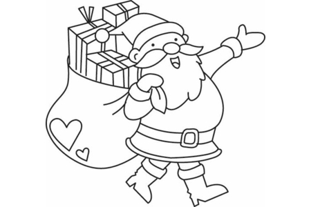 Coloriage Père Noël 24 – 10doigts.fr