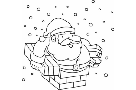Coloriage Père Noël 25 – 10doigts.fr