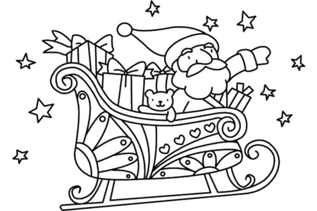 Coloriage Père Noël 28 – 10doigts.fr