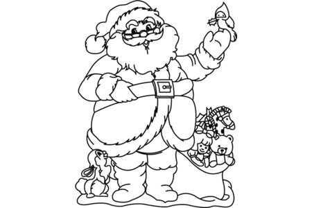 Coloriage Père Noël 29 – 10doigts.fr