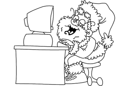 Coloriage Père Noël 30 – 10doigts.fr