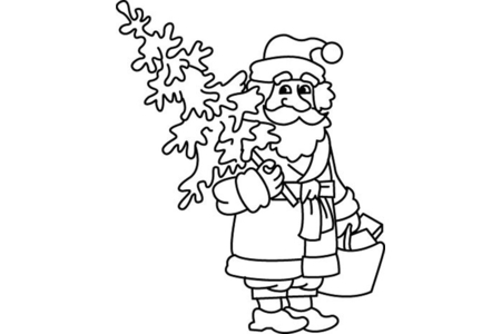 Coloriage Père Noël 31 – 10doigts.fr