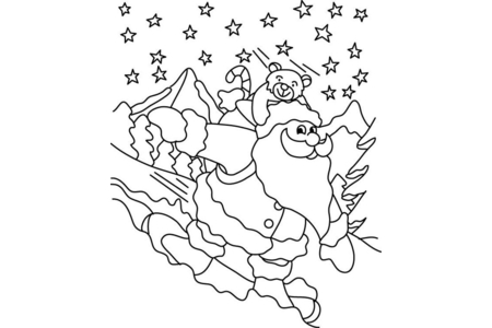 Coloriage Père Noël 32 – 10doigts.fr