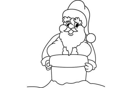 Coloriage Père Noël 35 – 10doigts.fr