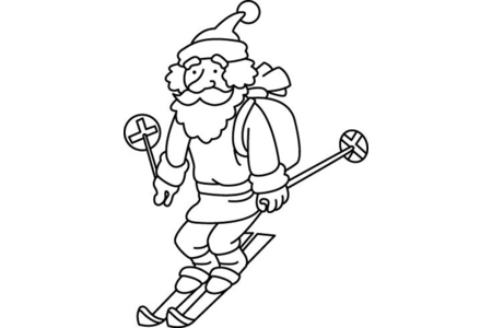 Coloriage Père Noël 37 – 10doigts.fr