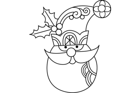 Coloriage Père Noël 39 – 10doigts.fr