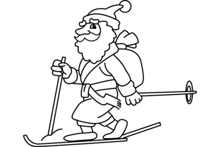 Coloriage Père Noël 40 – 10doigts.fr