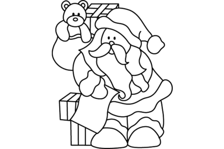 Coloriage Père Noël 41 – 10doigts.fr