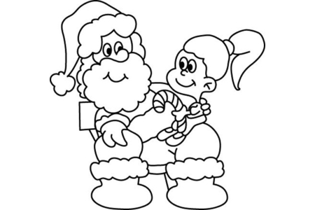 Coloriage Père Noël 43 – 10doigts.fr