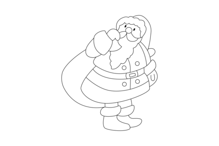 Coloriage Père Noël 46 – 10doigts.fr