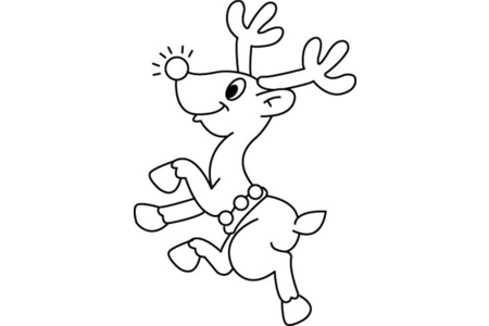 Coloriage Renne 09 – 10doigts.fr