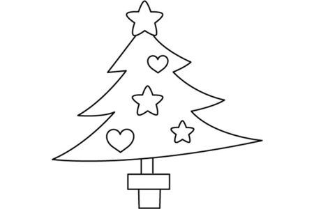 Coloriage Sapin 01 – 10doigts.fr