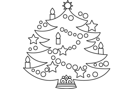 Coloriage Sapin 03 – 10doigts.fr