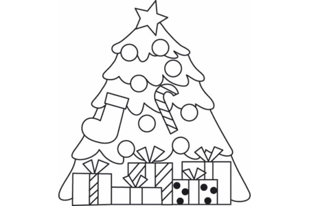 Coloriage Sapin 04 – 10doigts.fr