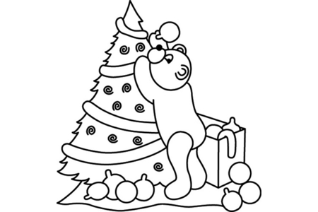 Coloriage Sapin 05 – 10doigts.fr