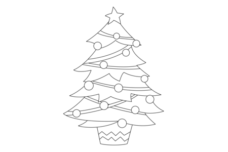 Coloriage Sapin 14 – 10doigts.fr