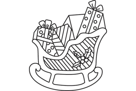 Coloriage Traîneau 01 – 10doigts.fr