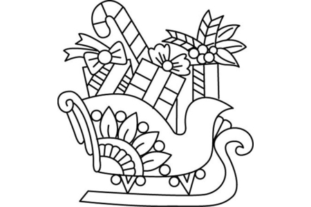 Coloriage Traîneau 02 – 10doigts.fr