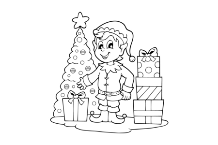 Coloriage lutin07 – 10doigts.fr