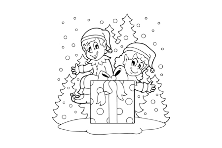 Coloriage lutin08 – 10doigts.fr