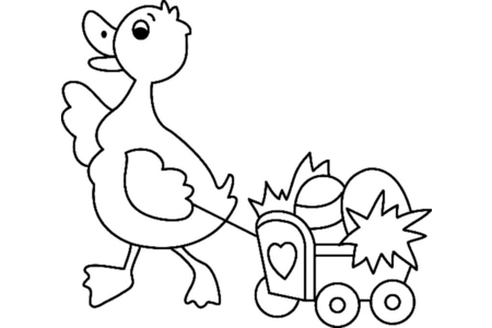 Coloriage Canard 01 – 10doigts.fr