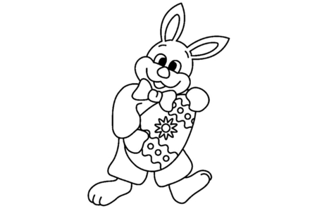 Coloriage Lapin 01 – 10doigts.fr